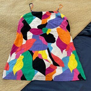 A New Day Colorful Summer Dress Linen Blend XL